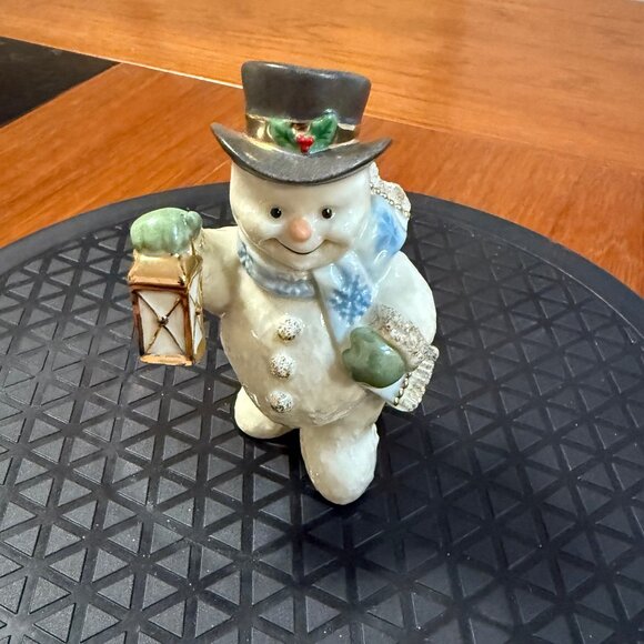 Lenox Other - Lenox Snowman Figurine Holding Lantern Lighting His Way
